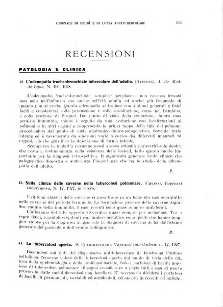 Tubercolosi giornale di studi e di lotta antitubercolare