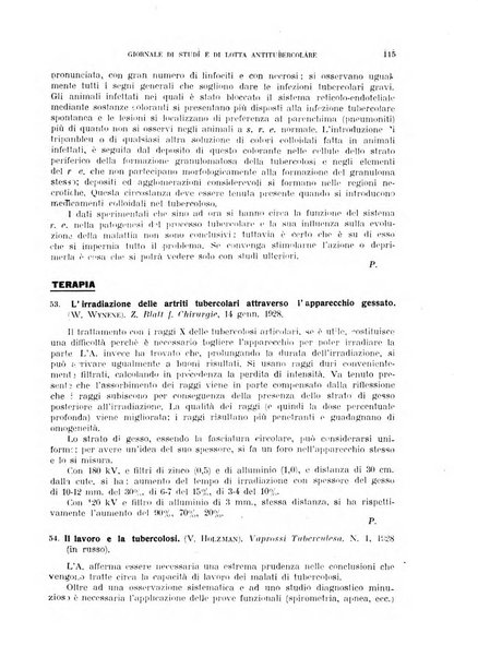 Tubercolosi giornale di studi e di lotta antitubercolare