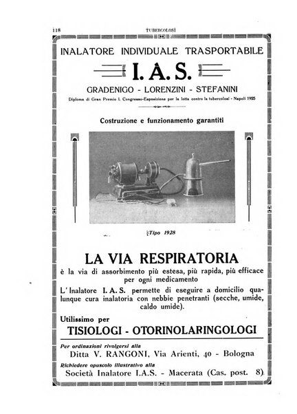 Tubercolosi giornale di studi e di lotta antitubercolare