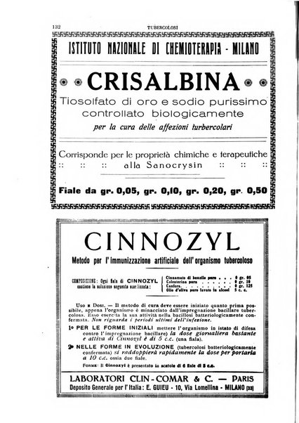 Tubercolosi giornale di studi e di lotta antitubercolare