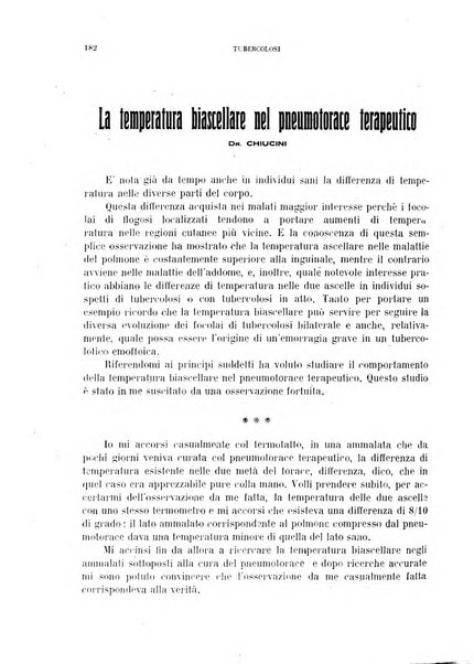 Tubercolosi giornale di studi e di lotta antitubercolare