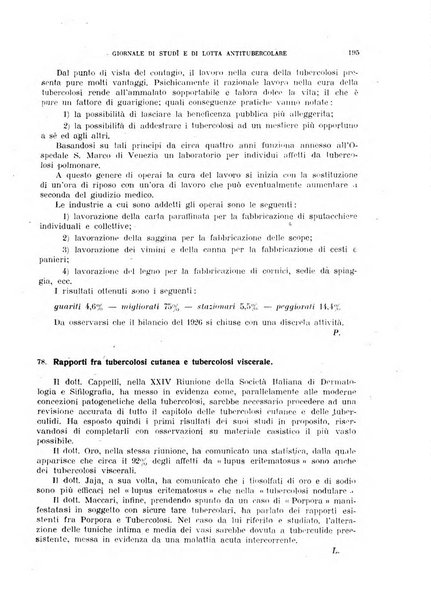 Tubercolosi giornale di studi e di lotta antitubercolare