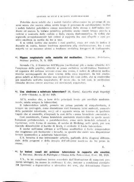 Tubercolosi giornale di studi e di lotta antitubercolare