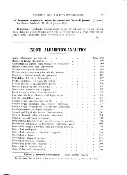 Tubercolosi giornale di studi e di lotta antitubercolare