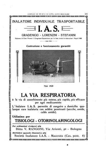 Tubercolosi giornale di studi e di lotta antitubercolare