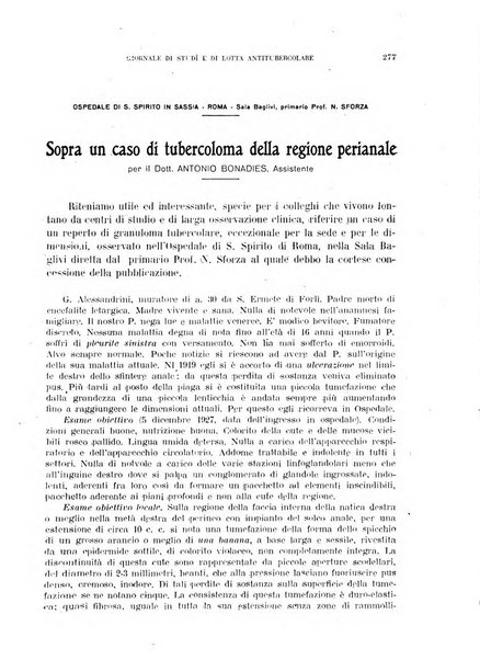 Tubercolosi giornale di studi e di lotta antitubercolare