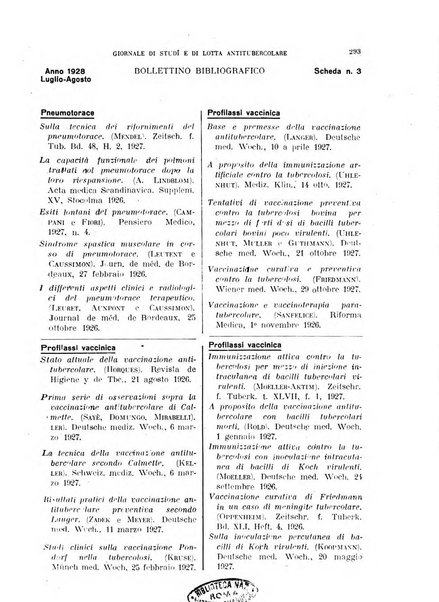 Tubercolosi giornale di studi e di lotta antitubercolare