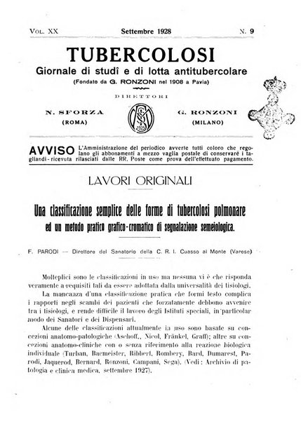 Tubercolosi giornale di studi e di lotta antitubercolare