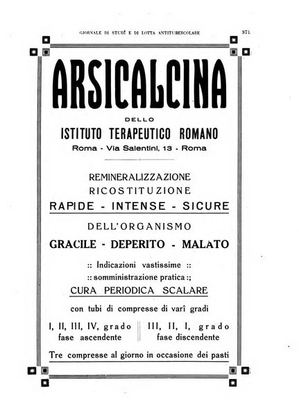 Tubercolosi giornale di studi e di lotta antitubercolare