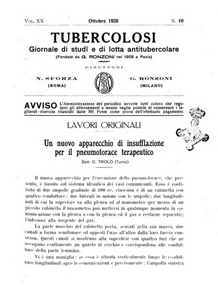 Tubercolosi giornale di studi e di lotta antitubercolare