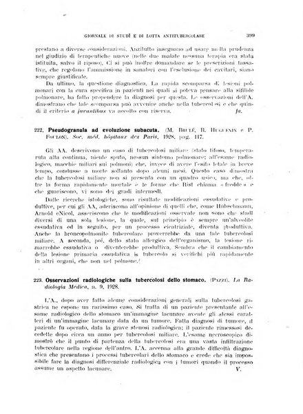 Tubercolosi giornale di studi e di lotta antitubercolare