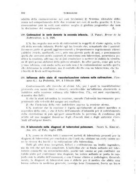 Tubercolosi giornale di studi e di lotta antitubercolare