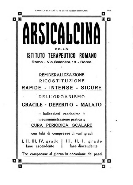 Tubercolosi giornale di studi e di lotta antitubercolare