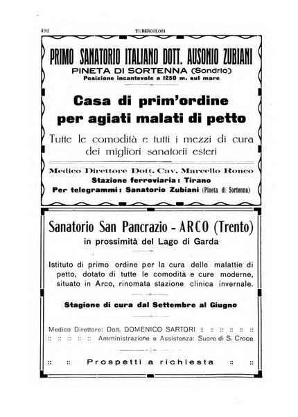 Tubercolosi giornale di studi e di lotta antitubercolare