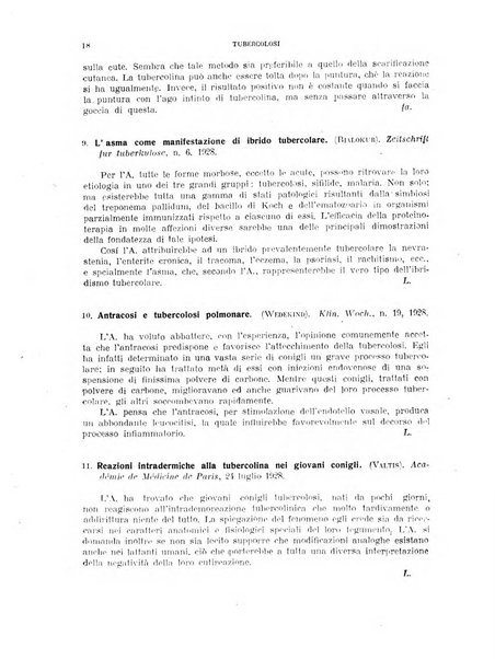 Tubercolosi giornale di studi e di lotta antitubercolare