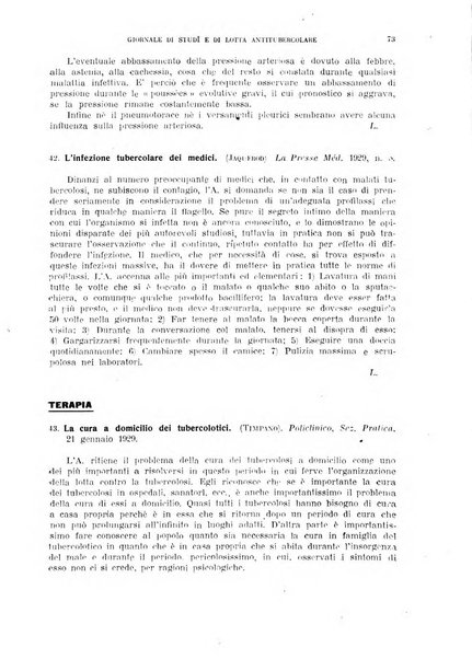 Tubercolosi giornale di studi e di lotta antitubercolare