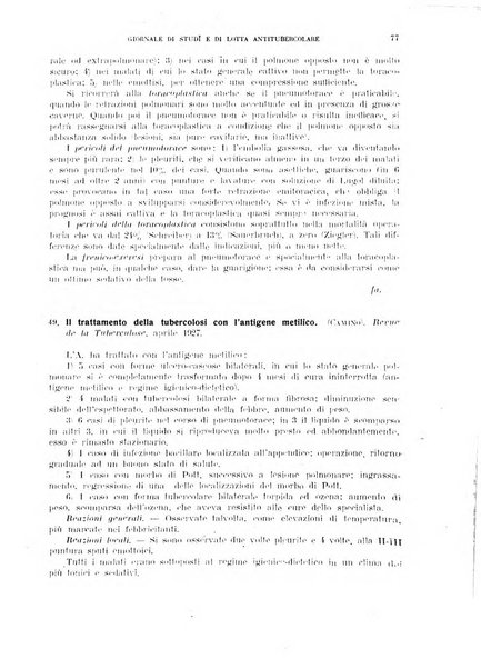 Tubercolosi giornale di studi e di lotta antitubercolare