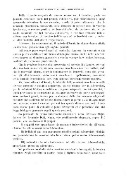 Tubercolosi giornale di studi e di lotta antitubercolare