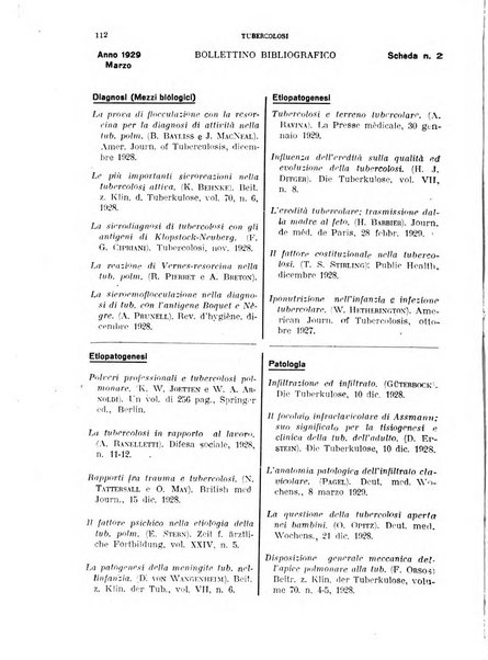 Tubercolosi giornale di studi e di lotta antitubercolare