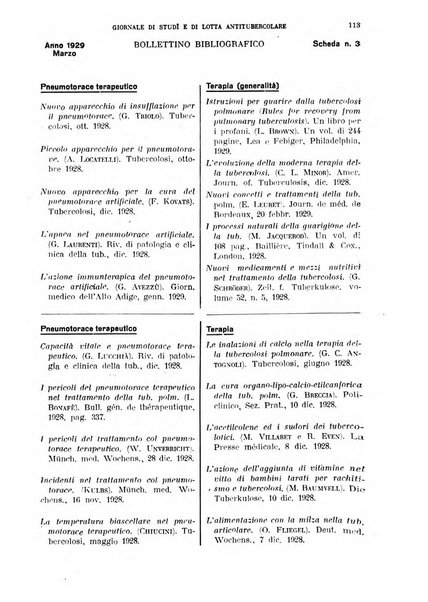 Tubercolosi giornale di studi e di lotta antitubercolare