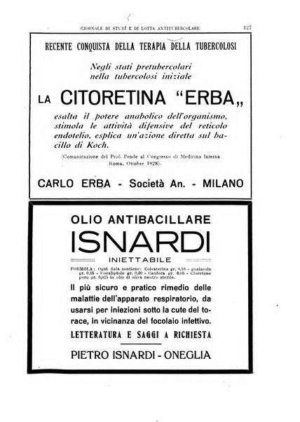 Tubercolosi giornale di studi e di lotta antitubercolare