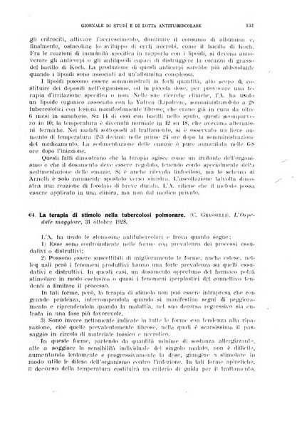 Tubercolosi giornale di studi e di lotta antitubercolare