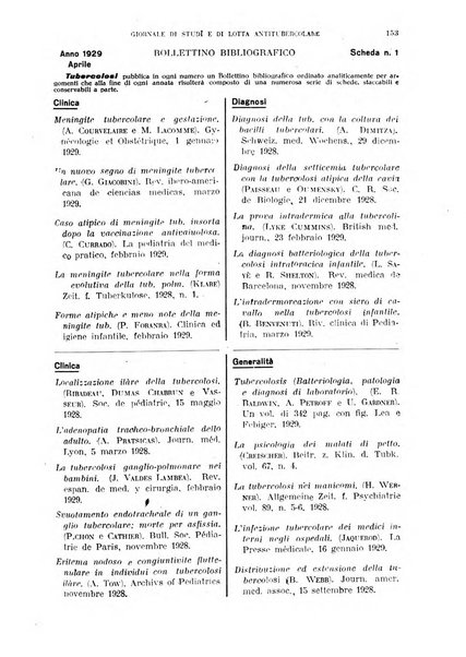 Tubercolosi giornale di studi e di lotta antitubercolare