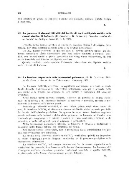 Tubercolosi giornale di studi e di lotta antitubercolare