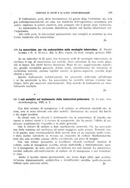 Tubercolosi giornale di studi e di lotta antitubercolare