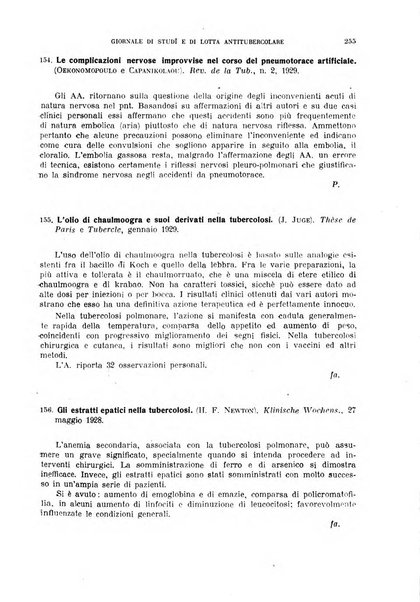 Tubercolosi giornale di studi e di lotta antitubercolare