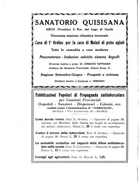 Tubercolosi giornale di studi e di lotta antitubercolare