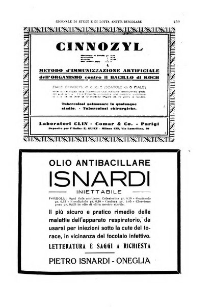 Tubercolosi giornale di studi e di lotta antitubercolare