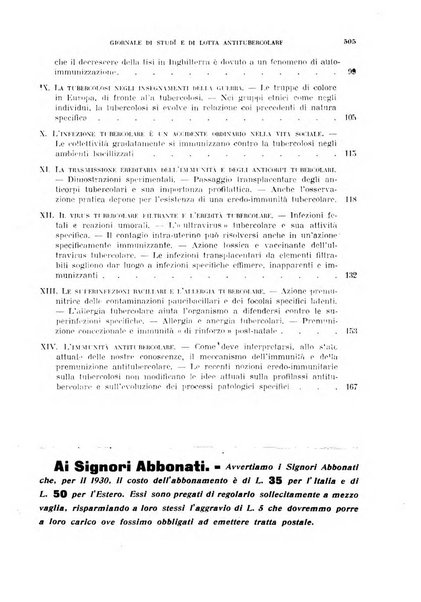 Tubercolosi giornale di studi e di lotta antitubercolare