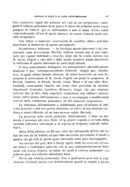 Tubercolosi giornale di studi e di lotta antitubercolare