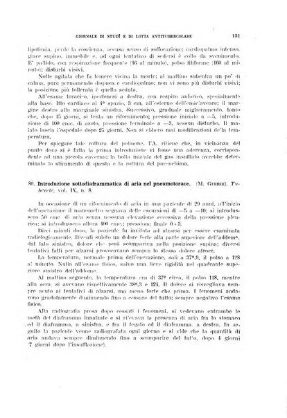 Tubercolosi giornale di studi e di lotta antitubercolare