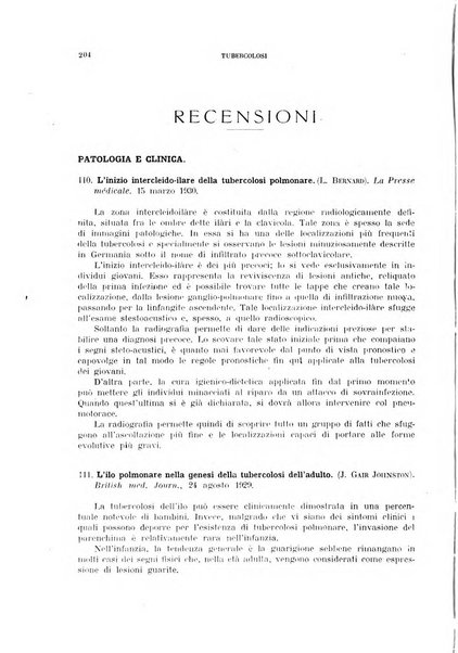 Tubercolosi giornale di studi e di lotta antitubercolare