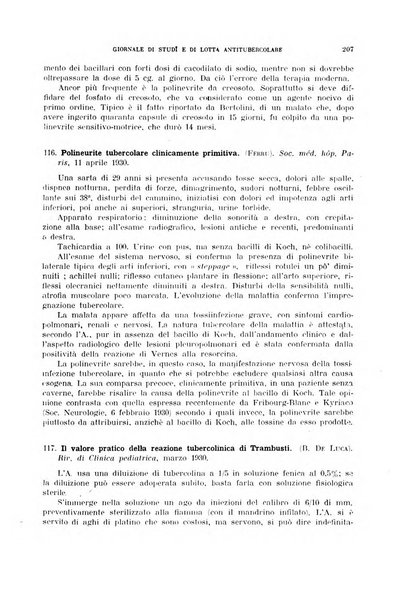 Tubercolosi giornale di studi e di lotta antitubercolare