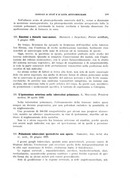 Tubercolosi giornale di studi e di lotta antitubercolare