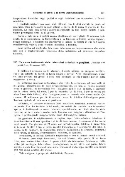 Tubercolosi giornale di studi e di lotta antitubercolare