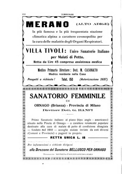 Tubercolosi giornale di studi e di lotta antitubercolare