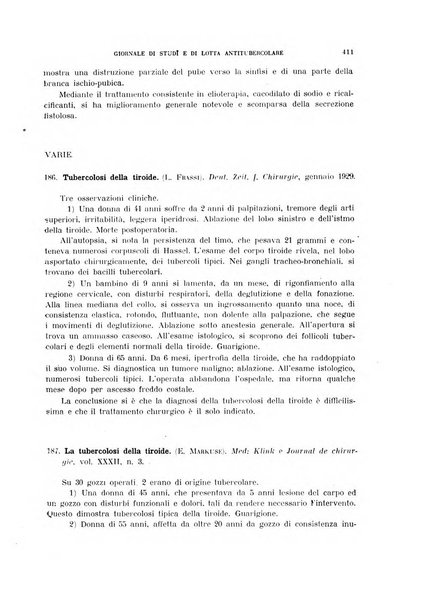 Tubercolosi giornale di studi e di lotta antitubercolare