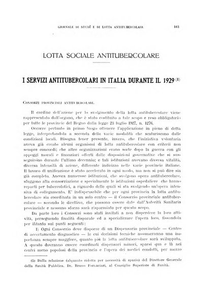 Tubercolosi giornale di studi e di lotta antitubercolare