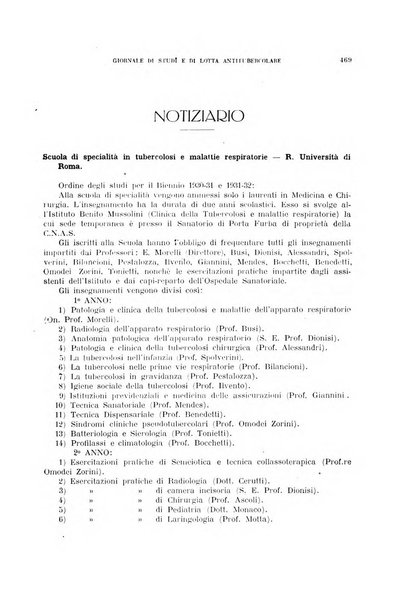 Tubercolosi giornale di studi e di lotta antitubercolare