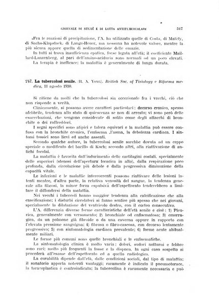 Tubercolosi giornale di studi e di lotta antitubercolare