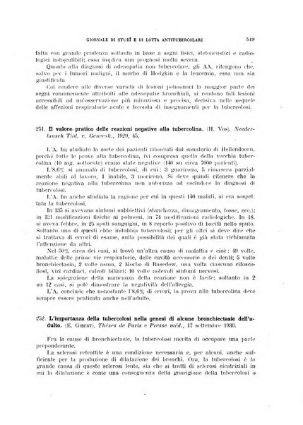 Tubercolosi giornale di studi e di lotta antitubercolare