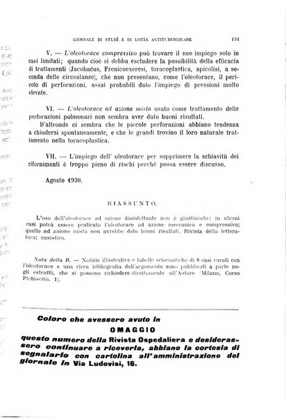 Tubercolosi giornale di studi e di lotta antitubercolare