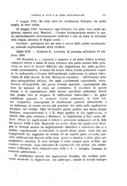 Tubercolosi giornale di studi e di lotta antitubercolare