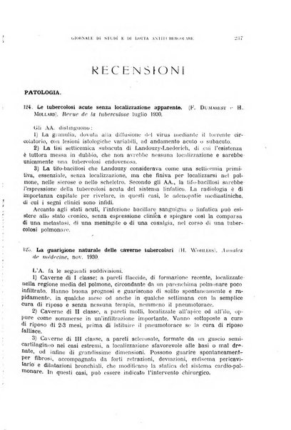 Tubercolosi giornale di studi e di lotta antitubercolare