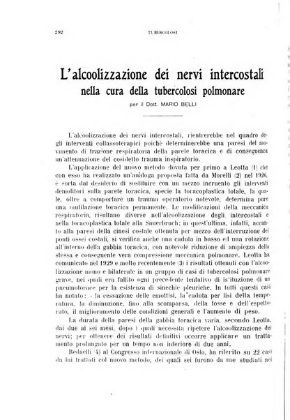 Tubercolosi giornale di studi e di lotta antitubercolare