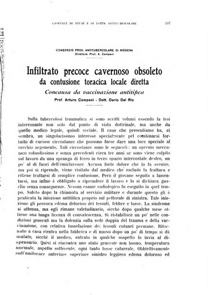 Tubercolosi giornale di studi e di lotta antitubercolare